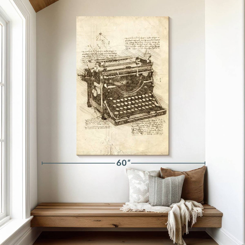 Kerner Old Typewriter, 51" H x 34" W