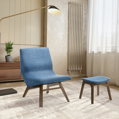 Danity Upholstered Lounge Chair With Ottoman