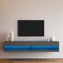 Ozge Floating Minimalist TV Stand for up to 80 TV Wall Mounted Media  Console