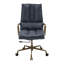 Chaise de bureau en cuir., Chaise de bureau rembourrée Chaise de bureau Fuzzy