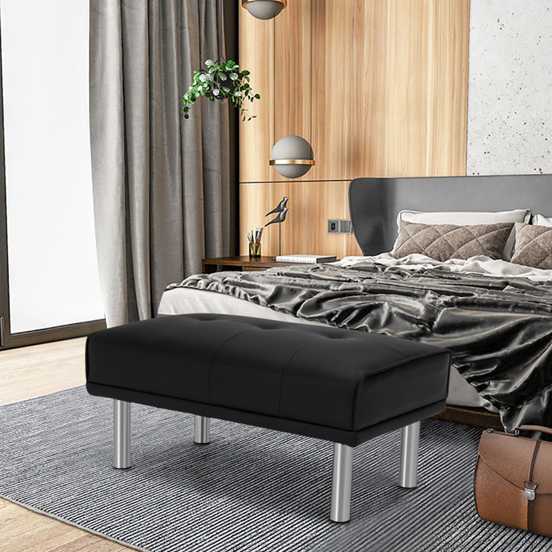 Hanneliese Upholstered Bench, Black
