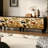 Pine TV Stand with Storage Cabinets-410094275