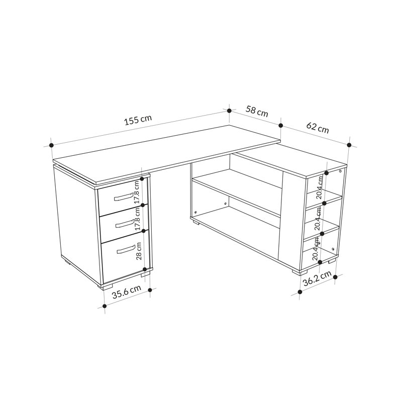 Ijeoma L-Shaped Desk