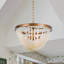 Plafonnier semi-encastré lustre 3 lumières boho