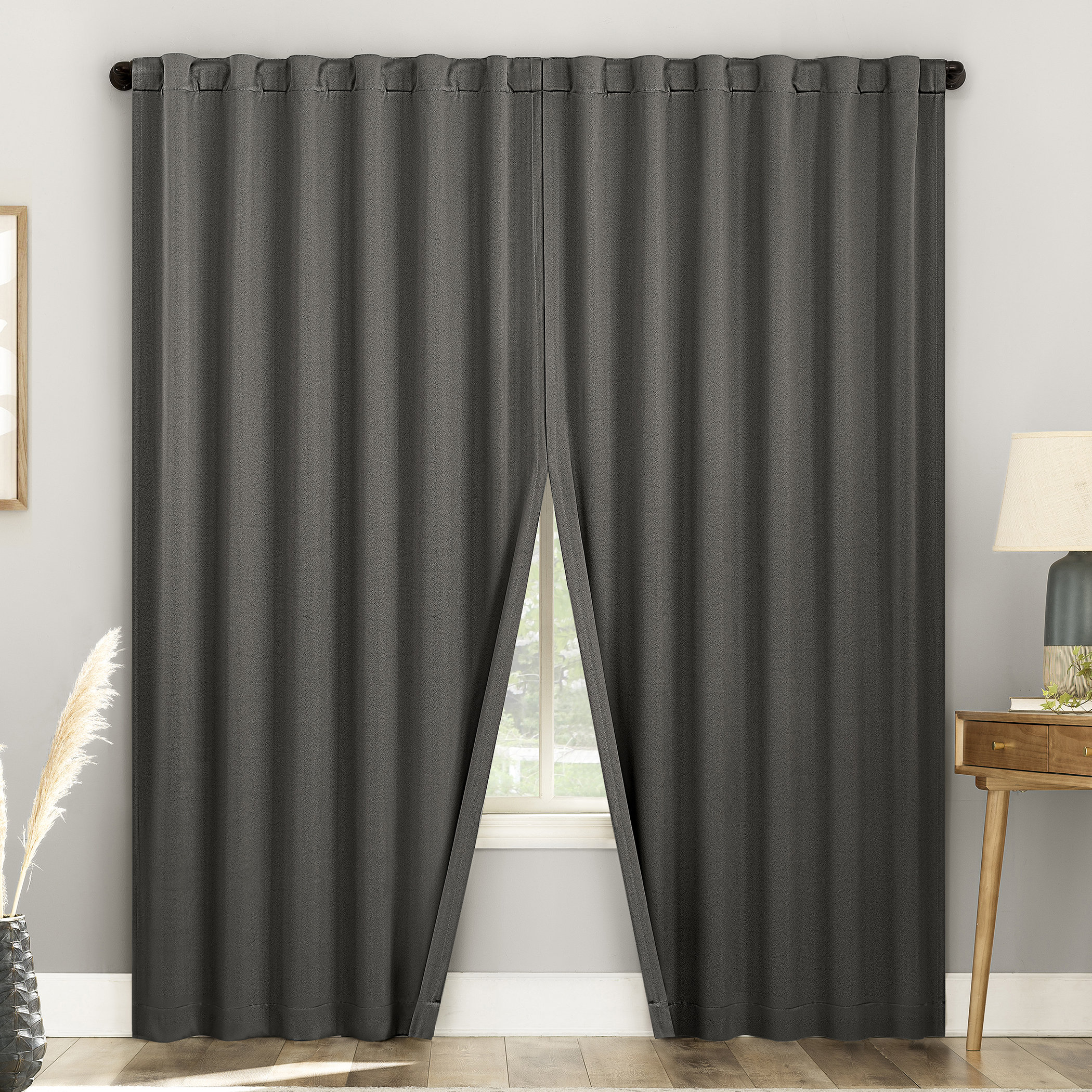 Sun Zero Aria Magnetic Closure Theater Grade 100% Blackout Back Tab