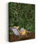 Reading In The Garden Peaceful Serene Tranquil Nature Summer Wall Art Print 1 Piece Wrapped Canvas Wall Art-1031451585