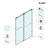 44-49" W X 76" H Frameless Double Sliding Shower Door with 3/8" (10mm) Clear Tempered Glass, Shatter-Resistant Film & Installation Hole Locator-115626392