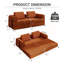 Canapé-lit convertible avec coussin cylindrique - Coussin pliant en velours côtelé avec cadre de forme fixe pour le salon, la chambre à coucher, le salon-121051404