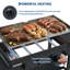 Barbecue 36 pouces à dessus plat avec roulettes et tablettes pliables pour barbecue en plein air