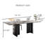 Bureau moderne 79 po - Plateau en faux marbre et pieds en placage de bois massif pour bureau / bureau