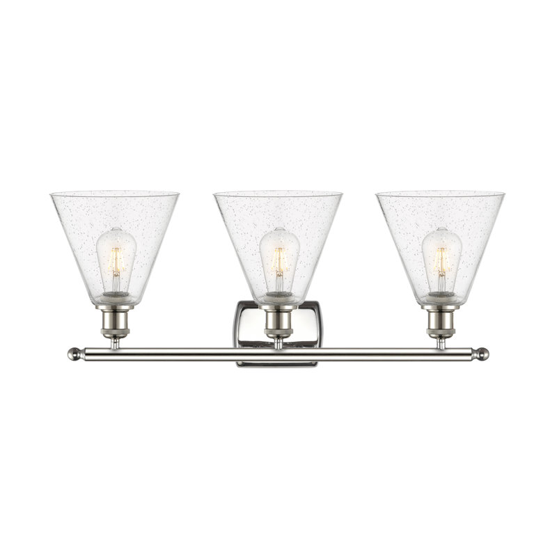 Éclairage pour salle de bain 3 lumières Andam, Incandescente, Nickel poli
