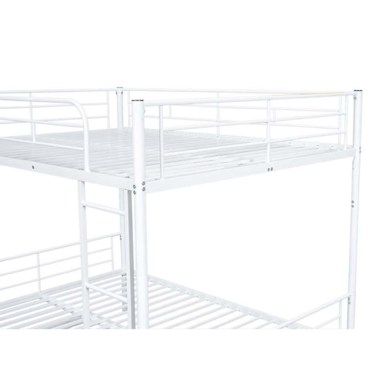 Lit pour enfant Alaila, Blanc, Double sur double