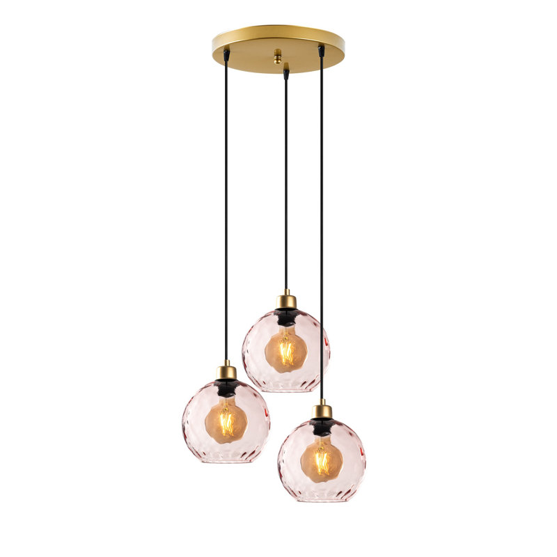 Sheen Chandelier, Pink, Gold