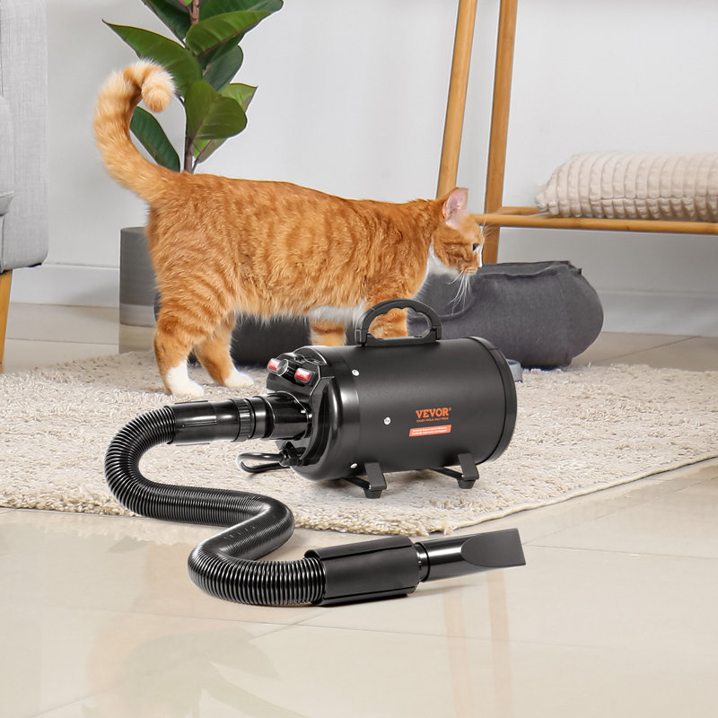 Dog Dryer, 2800W/4.3HP Dog Blow Dryer, Pet Grooming Dryer With Adjustable Speed And Temperature Control, Pet Hair Dryer With 4 Nozzles And Extendable Hose, 