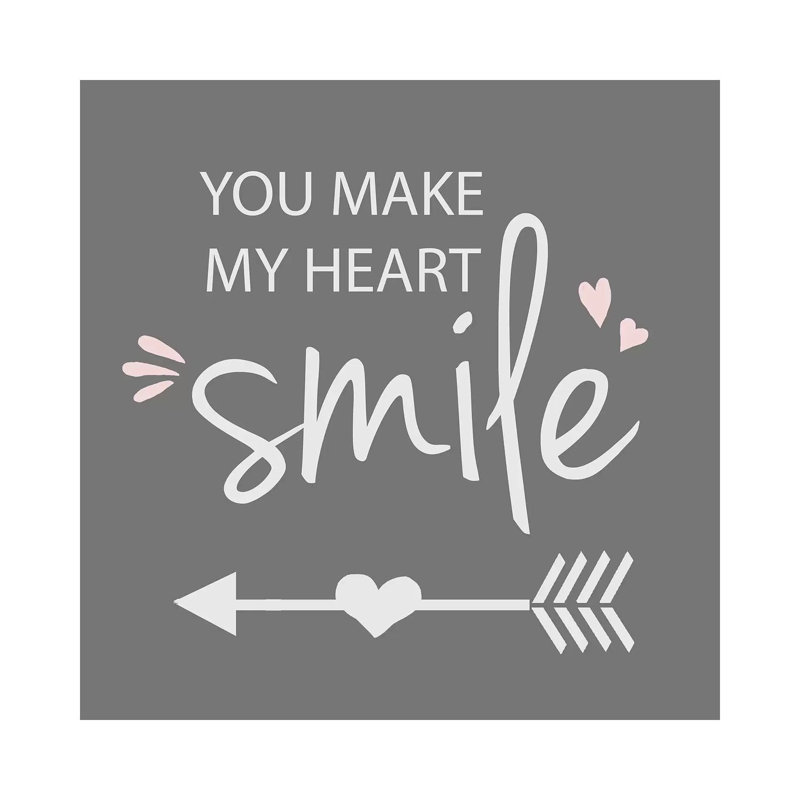 You Make My Heart Smile by Anna Quach - Wrapped Canvas Print, 30.48cm H x 30.48cm W