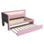 Lit tapissier rose rose avec chargement USB et DEL-1216965504-1216965510