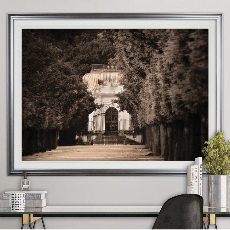 « vienne promenade », reproduction de peinture acrylique encadrée, Argent, H 30 po x l 40 po x P 1,5 po