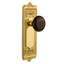 Egg & Dart Plate with Brown Porcelain Door Knob-1437242334