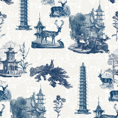 Rouleau de papier peint L 10 pi x l 24 po The Signature Pagoda Toile