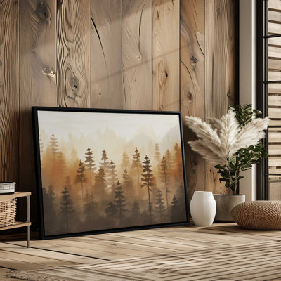 «Golden Mist Woodland», reproduction sur toile