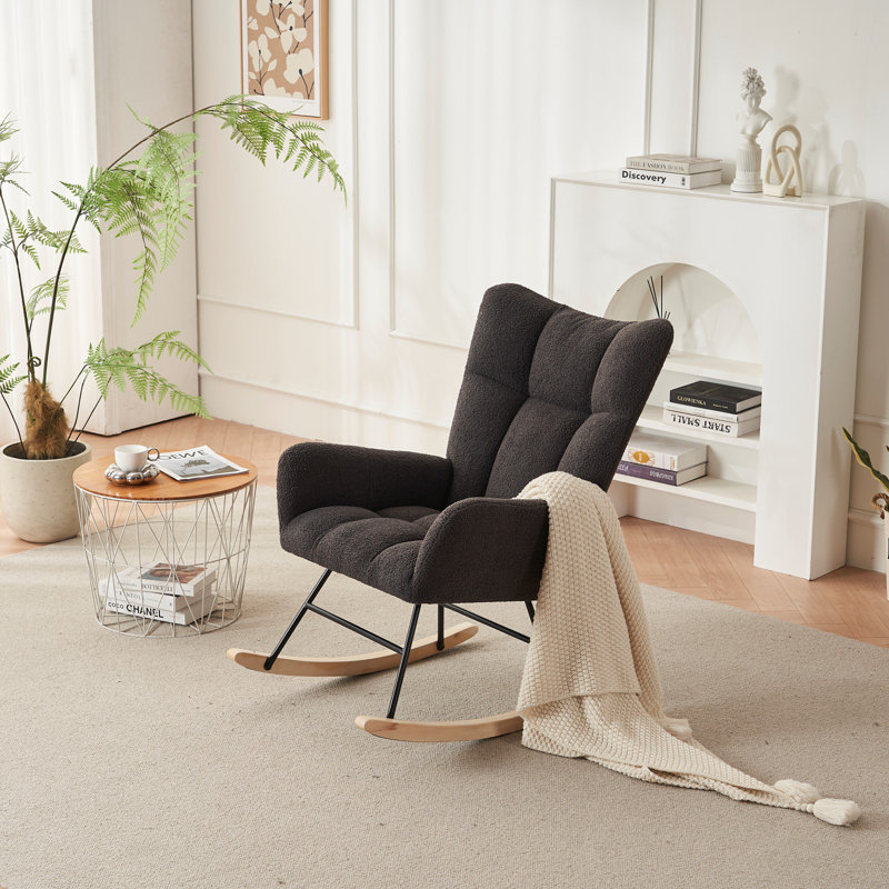 Chaise berçante Jeiny, Gris