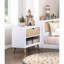 Ensemble de meubles de chambre à coucher avec tiroir et finition ouverte blanc et naturel 1pc