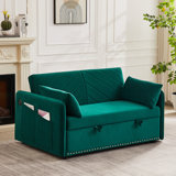 Sleeper Sofa Bed, 3-In-1 Adjustable Sleeper With Pull-Out Bed