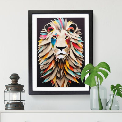 Lion Decoupage - Picture Frame Print