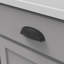 Poignée coupelle American Diner Collection - 3 po et 3-3 / 4 po Poignée d'armoire centre à centre noir mat - Quincaillerie transitionnelle et traditionnelle pour tiroirs et armoires-95768151