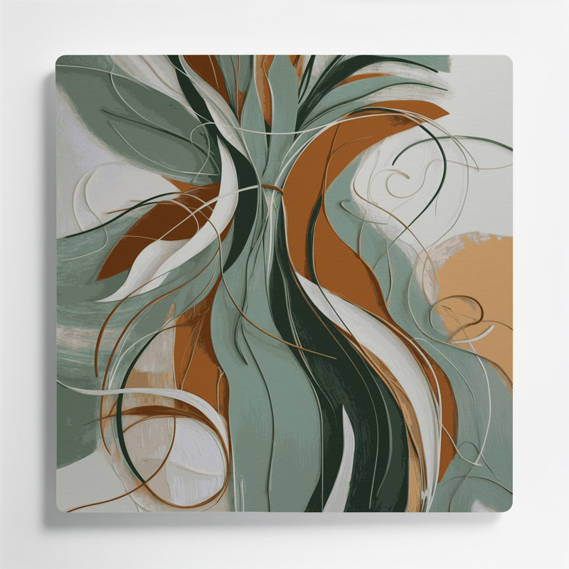 Abstrait art figuratif gris 50, H 12 po x l 12 po