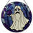 12"H Ghost Ball Stained Glass Window Panel
