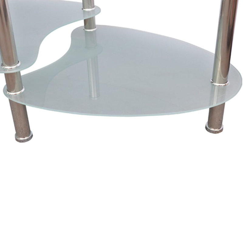 Four Leg Coffee Table with Storage, White