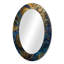 «Pratha Blue and Gold Melody Of Boho II», miroir mural décoratif en plumes, miroir-1001013094-1001013081