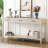Ustyle Entryway Console With Metal Handles And Vertical Stripe Look Table Drawers Versatile Functionality