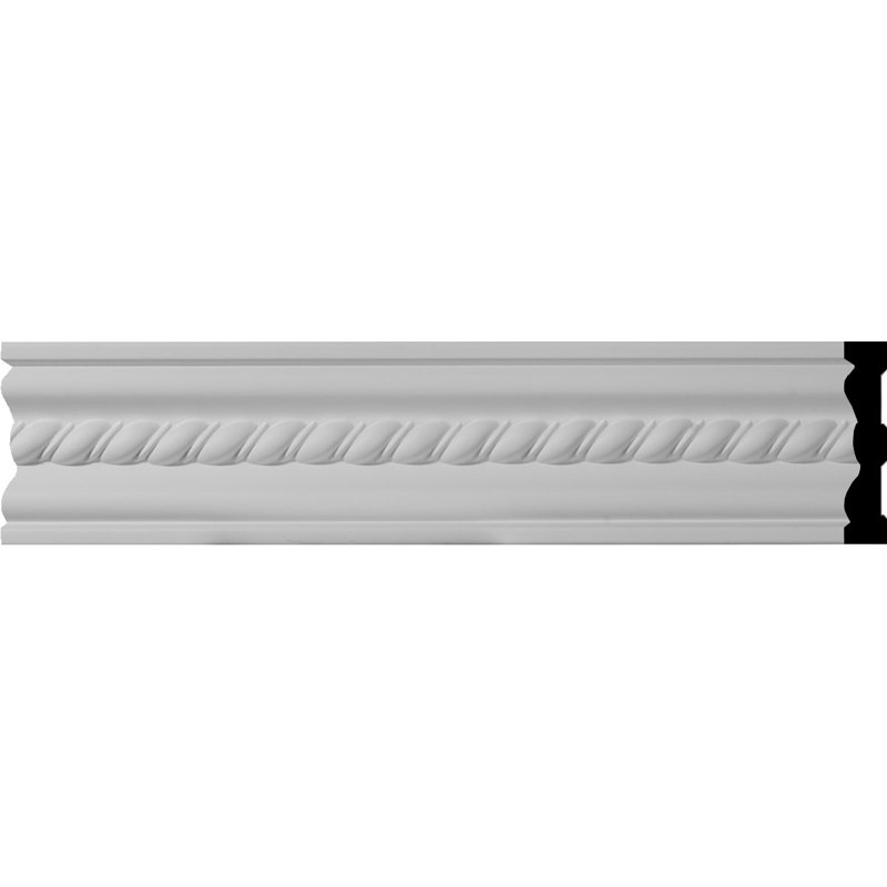 Oslo Rope White Polyurethane Crown Moulding 94.5"