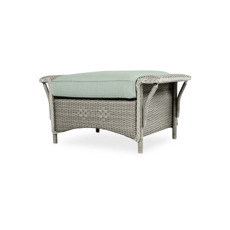 Nantucket Outdoor Ottoman, Rumba Stonewashed, Pewter