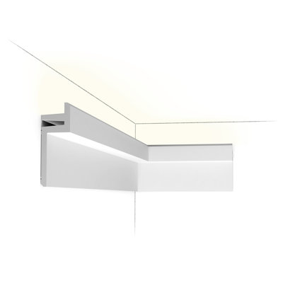 5-1/2 in x 2 in x 78-3/4 in Primed White Plain Polyurethane Crown Moulding
