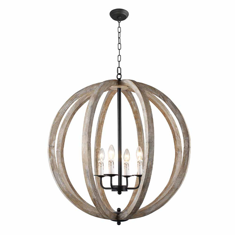 Allaryce 4 - Light Dimmable Globe Chandelier