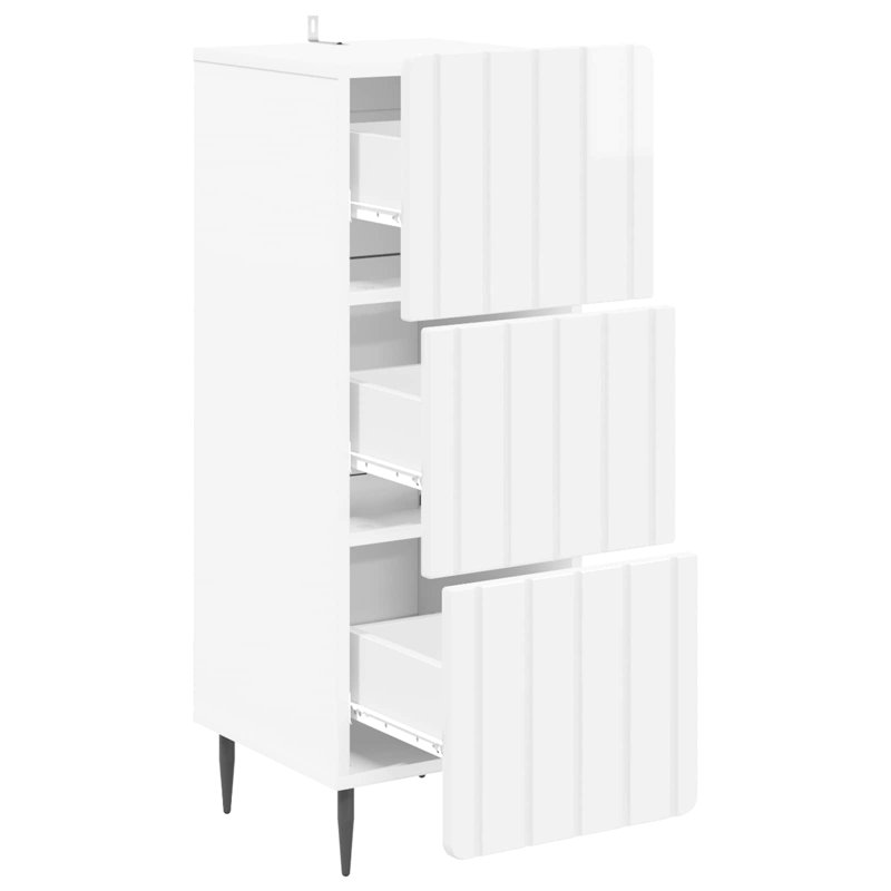 Accent Chest, 92cm H x 33cm W x 34.5cm D, High Gloss White