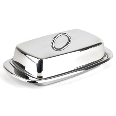 Charlton Home® Mckoy Stainless Steel Butter Dish