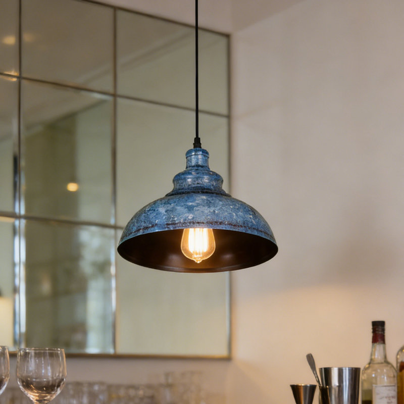 1 - Light Industrial Retro Distressed Pendant Light Dimmable