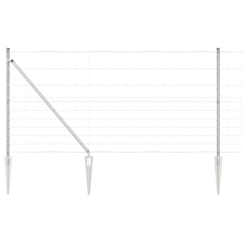 Vidaxl Field Fence Galvanised Steel, 120cm H x 5000cm W