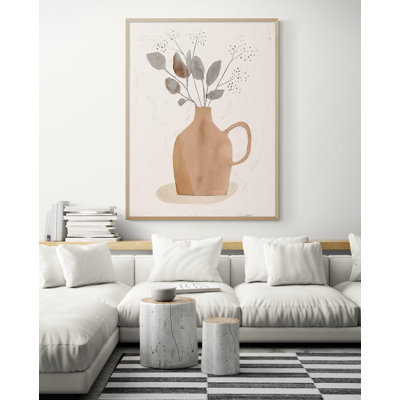 «La Planta II» par Victoria Barnes, décoration murale botanique, art mural tons terreux, affiche de plante minimaliste, délicate Frida, art mural encadré