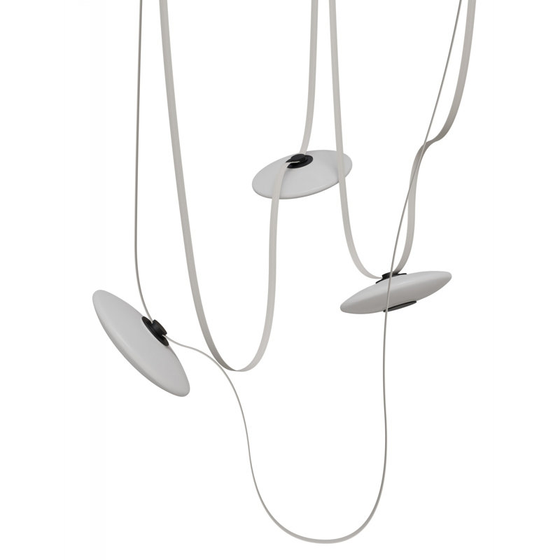 3 - Light LED Pendant, Ivory