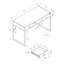Bureau d'ordinateur, bureau personnel, ordinateur portable, tiroirs de rangement, L 48 po, stratifié de travail, métal, contemporain, moderne