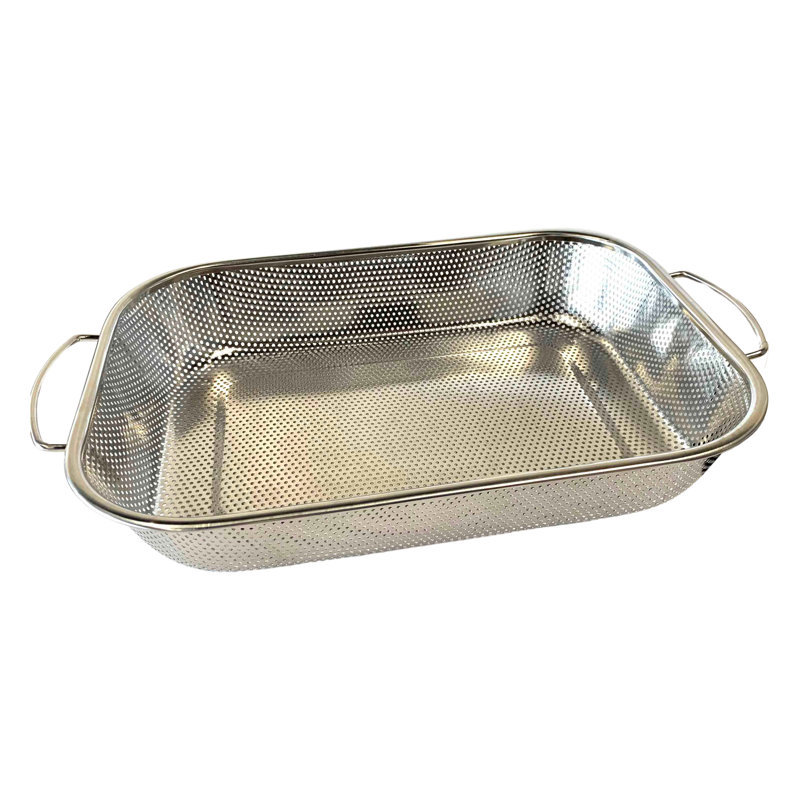 Buckingham Colander Basket Stainless Steel Over-the-Sink Micro-Perforated Strainer 37.5 cm