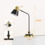 Lampe de bureau de style nordique 22 "H pour bureau à domicile - Lampe de table réglable en métal à angle réglable avec lampe de lecture réglable