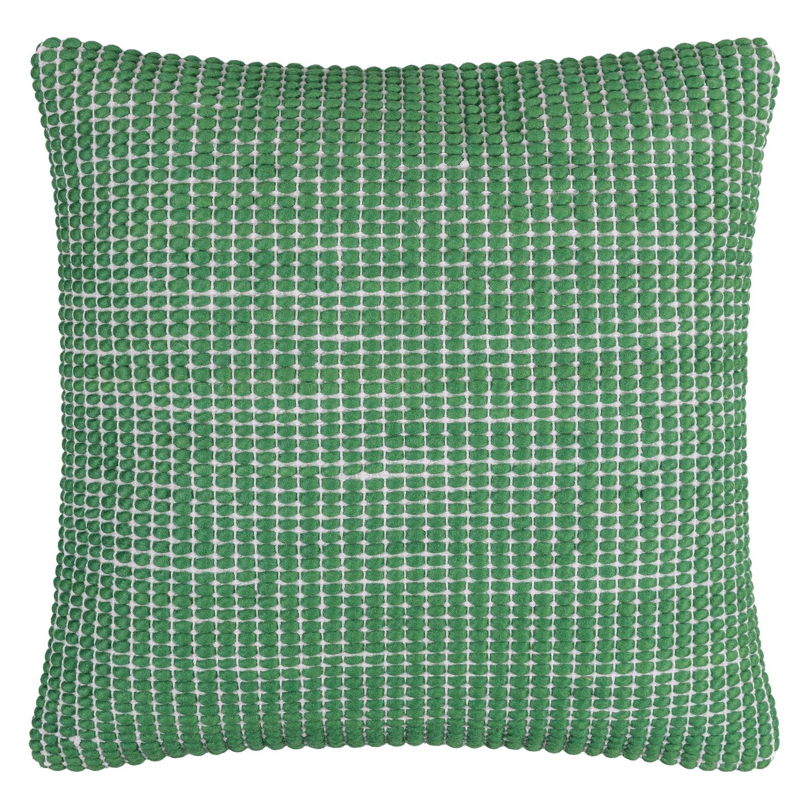 Waverly Wool Throw Pillow, Down, Green, 22" x 22"