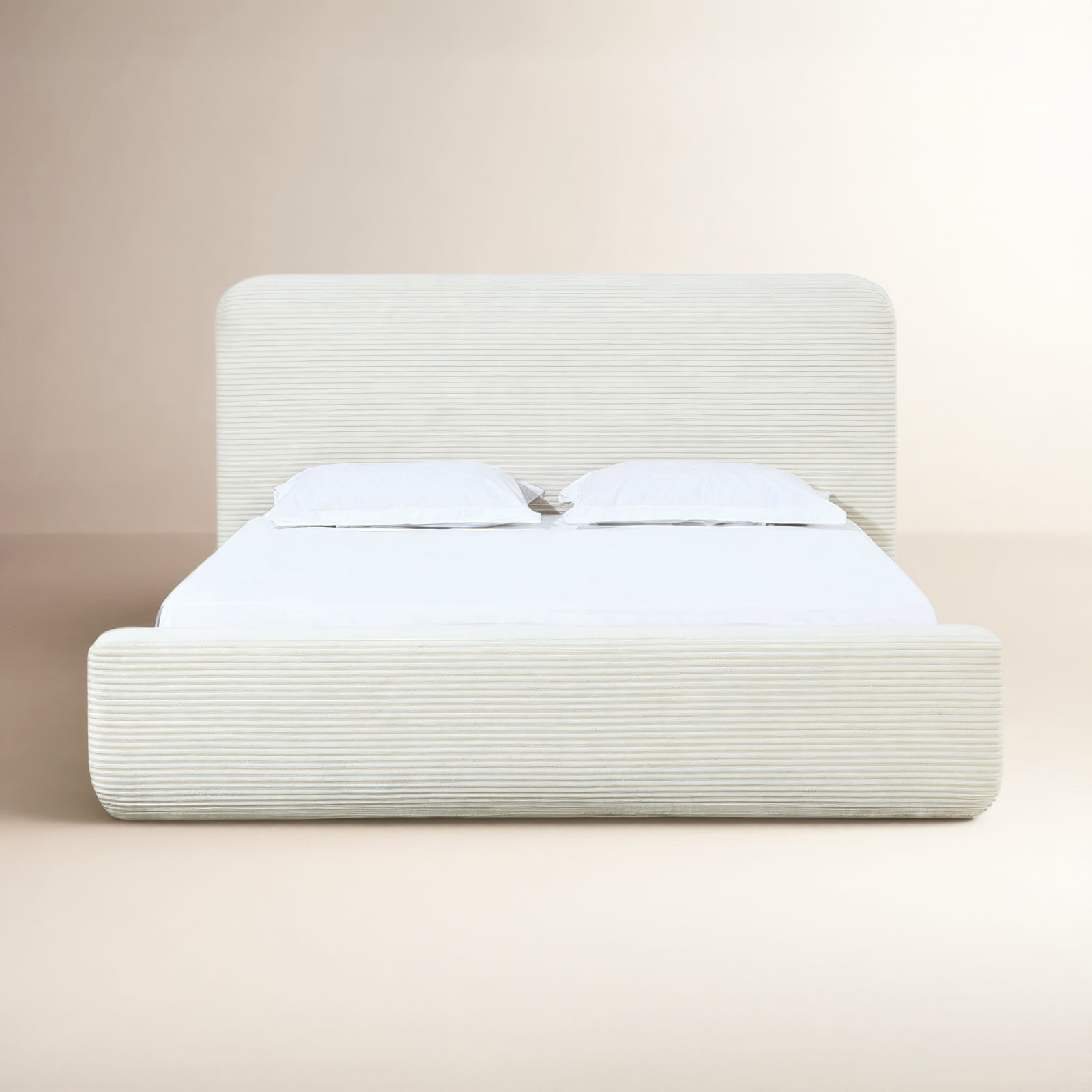 Upholstered Platform Bed, King