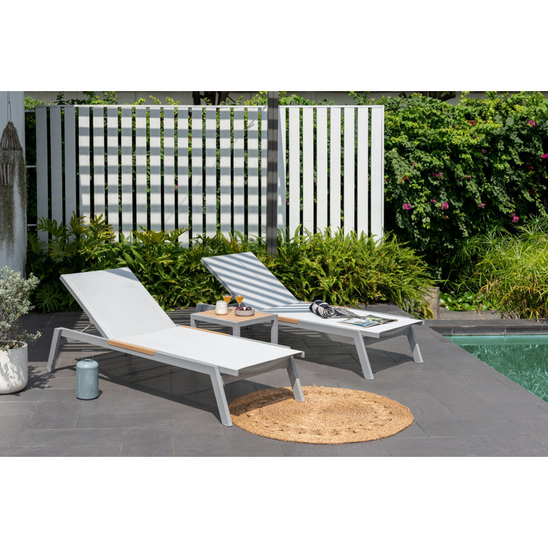 LifestyleGarden Bora 100% Maintenance Free Aluminum Outdoor Patio Black Side Table, Gray